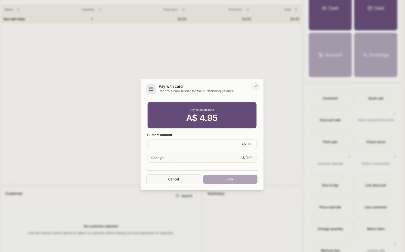 Pos workspace in light mode
